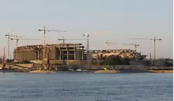 Строительство стадиона на Крестовском острове — фото июль 2013