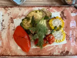Овощи гриль в кафе «Остров», Елагин остров