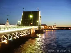 Дворцовый мост и стрелка Васильевского острова